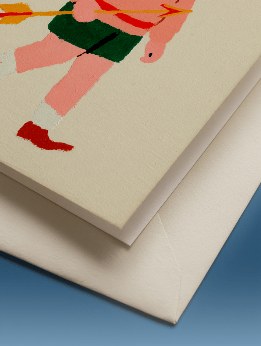 Whimsical Cupid Greeting Card mockup 3