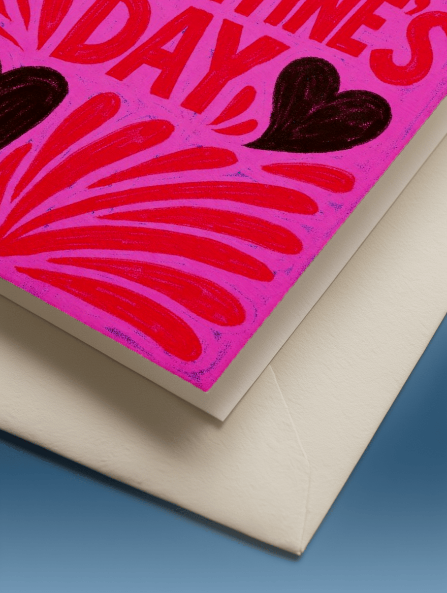 Vibrant Valentine's Love Card mockup 3