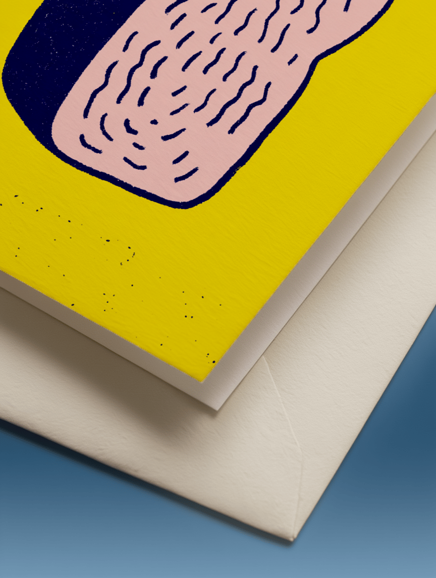 I Loaf You - Cute Bread Pun Card mockup 3
