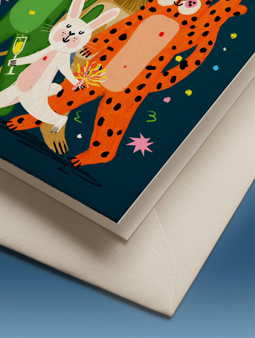 Festive New Year Cheer Card mockup 3