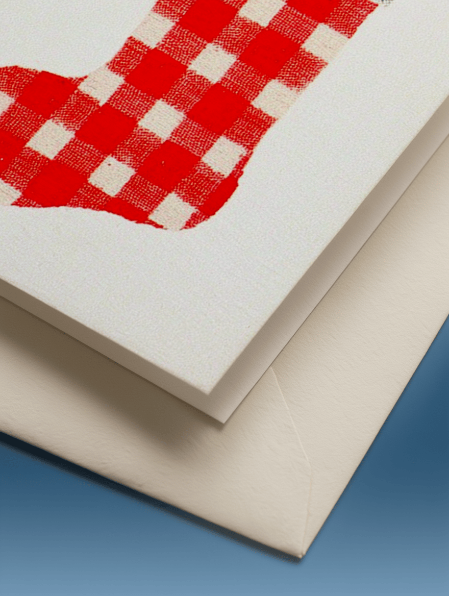 Festive Stocking Christmas Card mockup 3