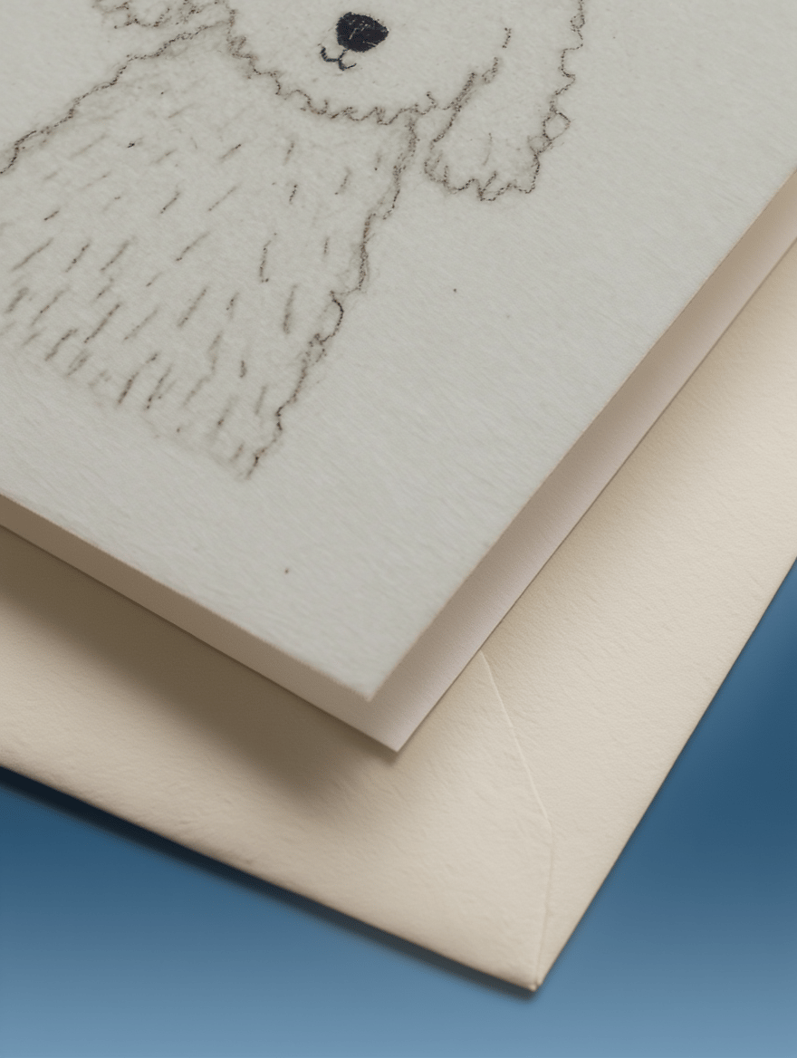 Festive Puppy Greeting Card mockup 3
