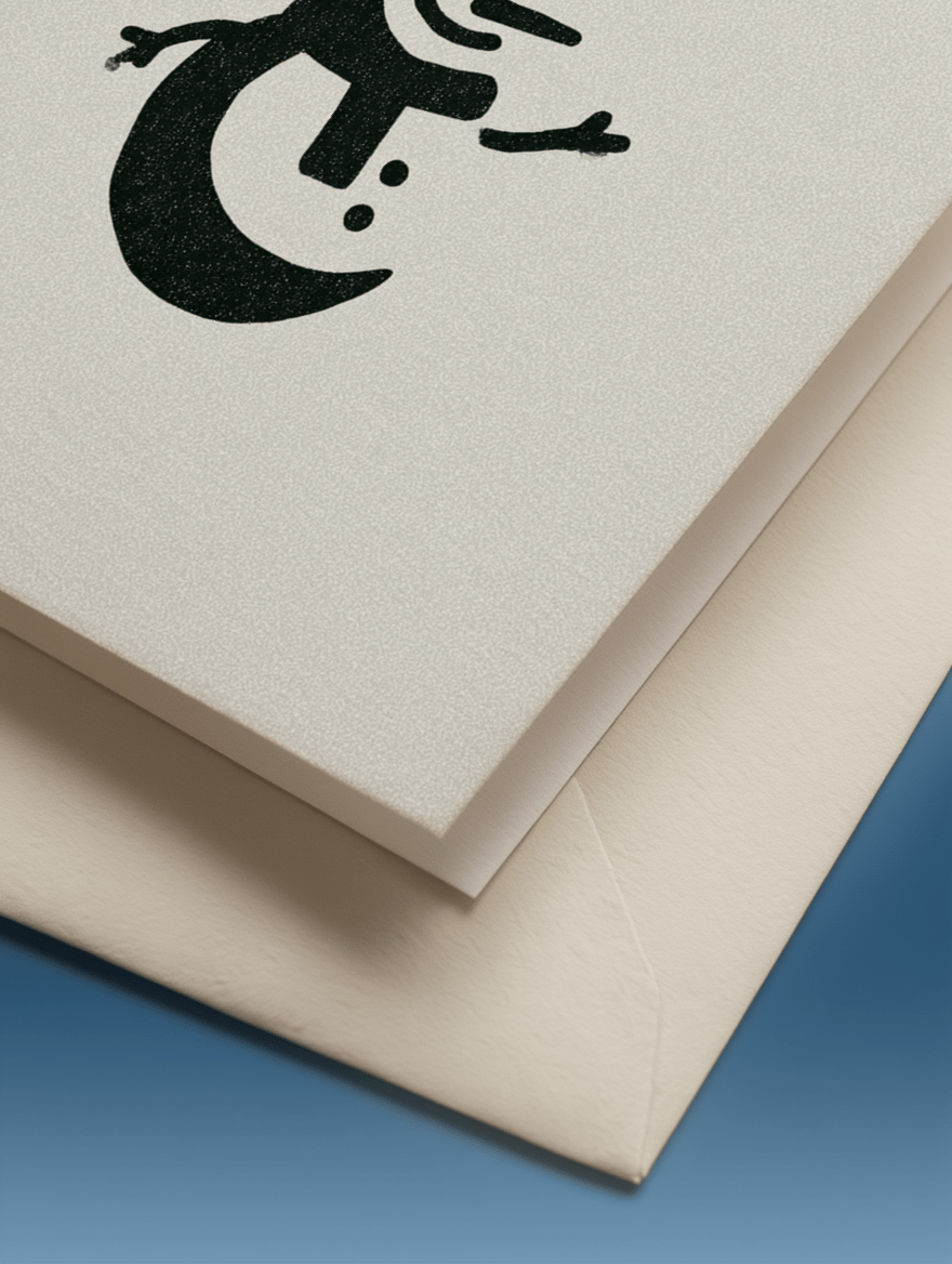 Snowman Fun Greeting Card mockup 3