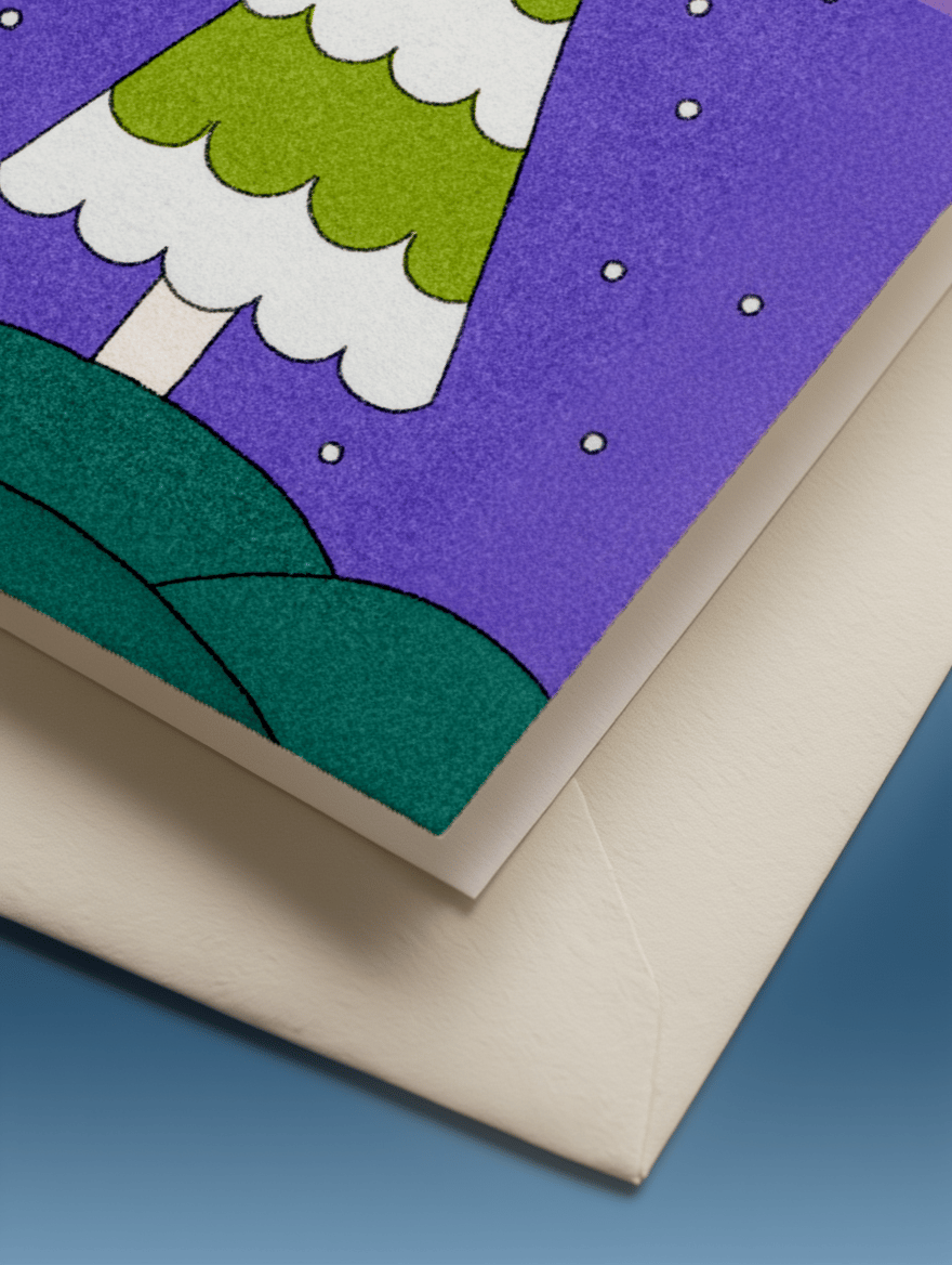 Cheerful Christmas Tree Card mockup 3