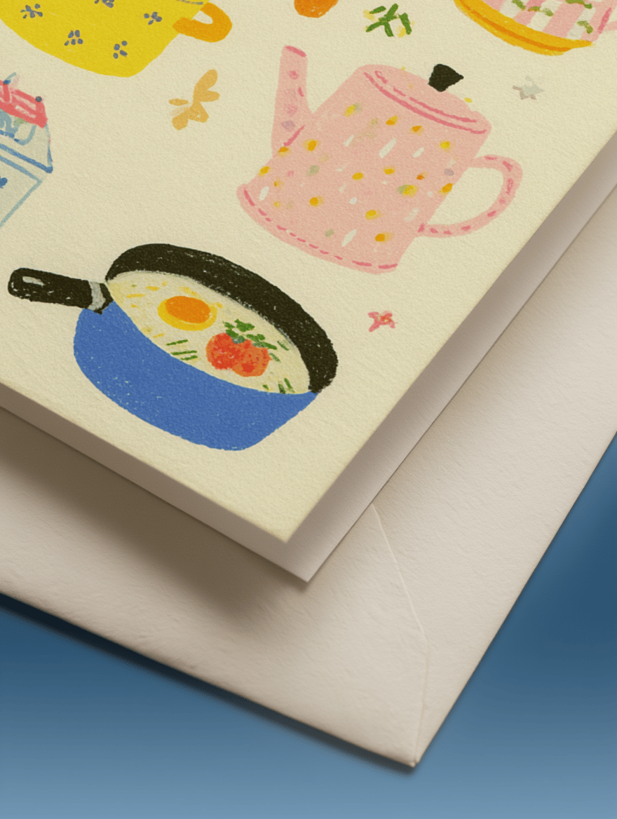 Whimsical Kitchen Charm Card mockup 3