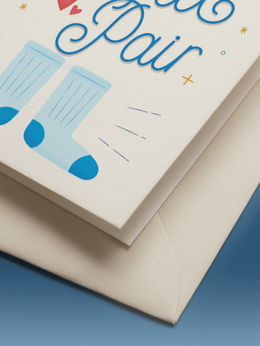 Perfect Pair Love Card mockup 3