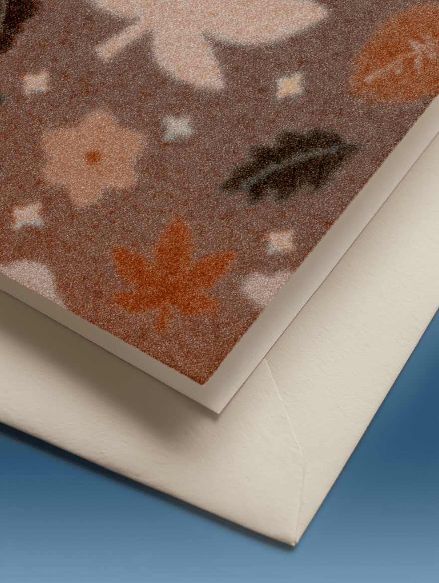 Autumn Leaves Greeting mockup 3