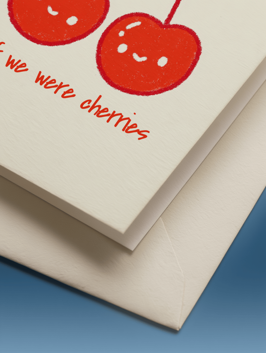 Cherry Cuties Greeting Card mockup 3