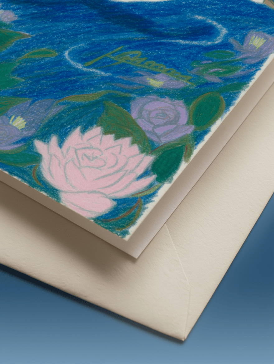 Graceful Swan Serenity Card mockup 3
