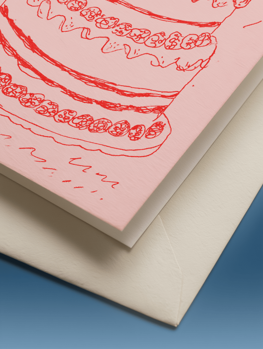 Cherry Delight Celebration Card mockup 3