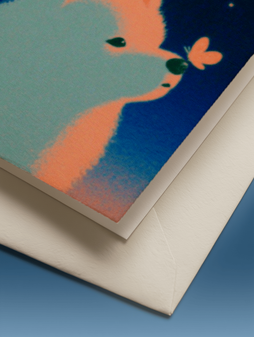 Soft World with You Card mockup 3