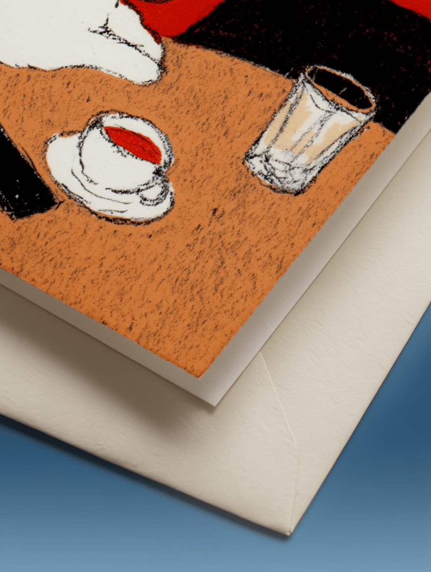 Waiting by the Phone Card mockup 3