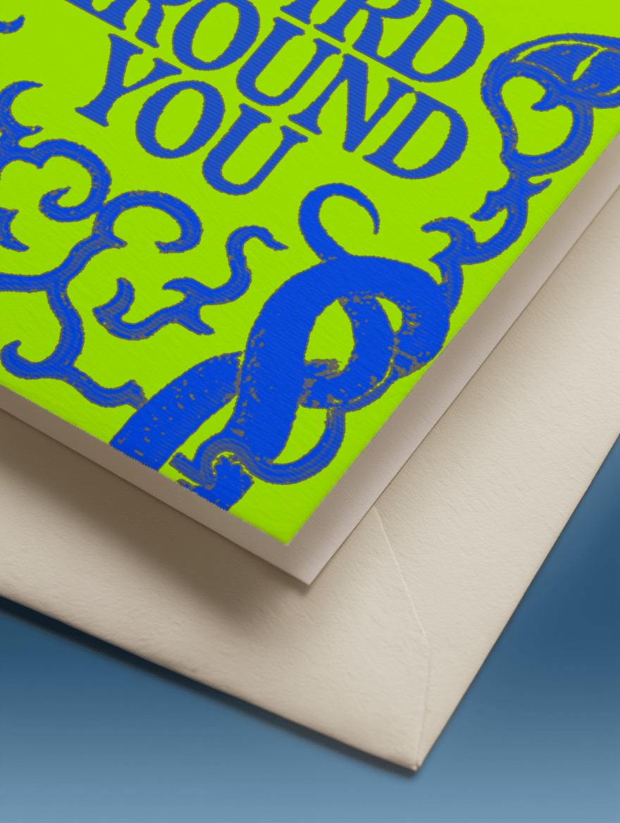 Only This Weird Around You Card mockup 3