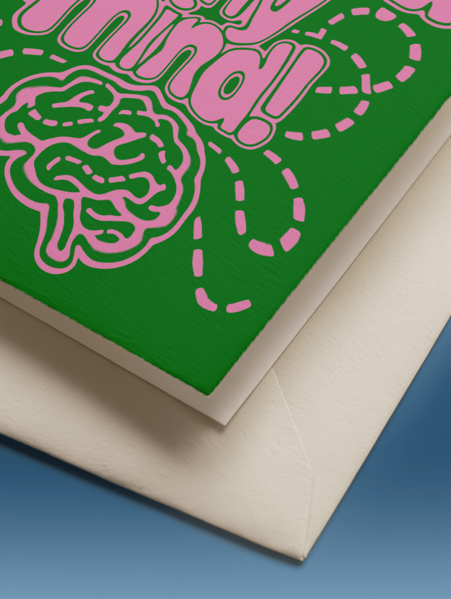 You Crossed My Mind Card mockup 3