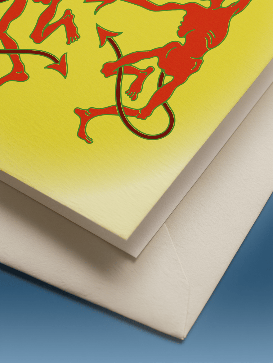 Their Loss Devil Dance Card mockup 3