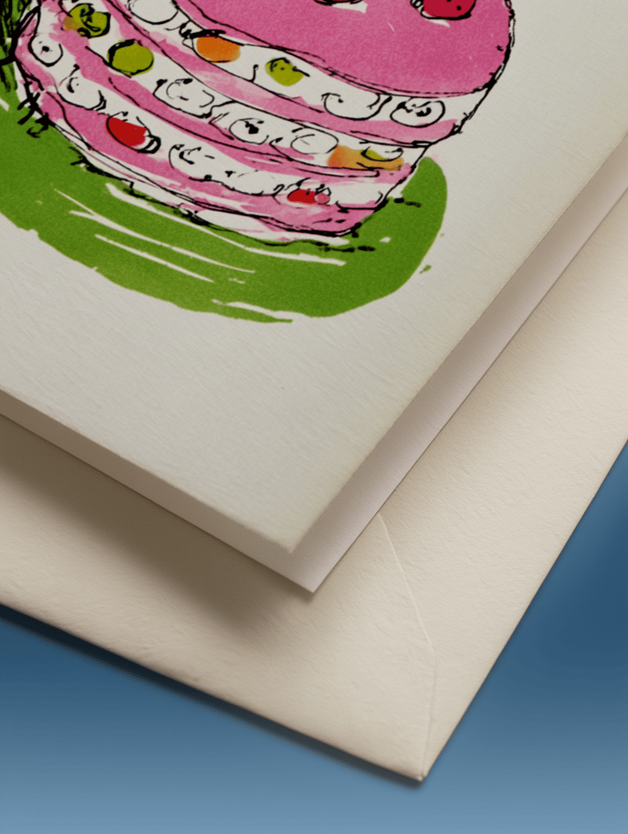 Birthday Girl Pink Cake Card mockup 2