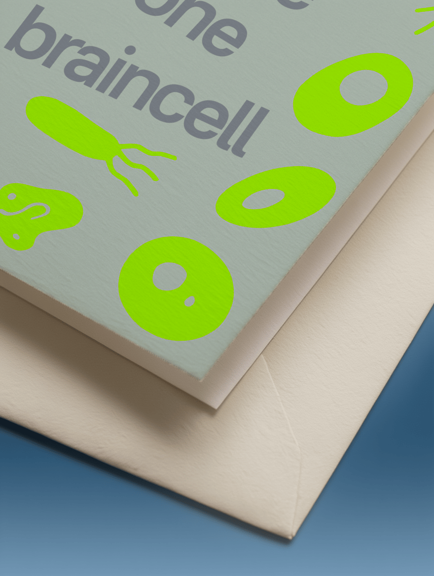 We Share One Braincell Card mockup 2