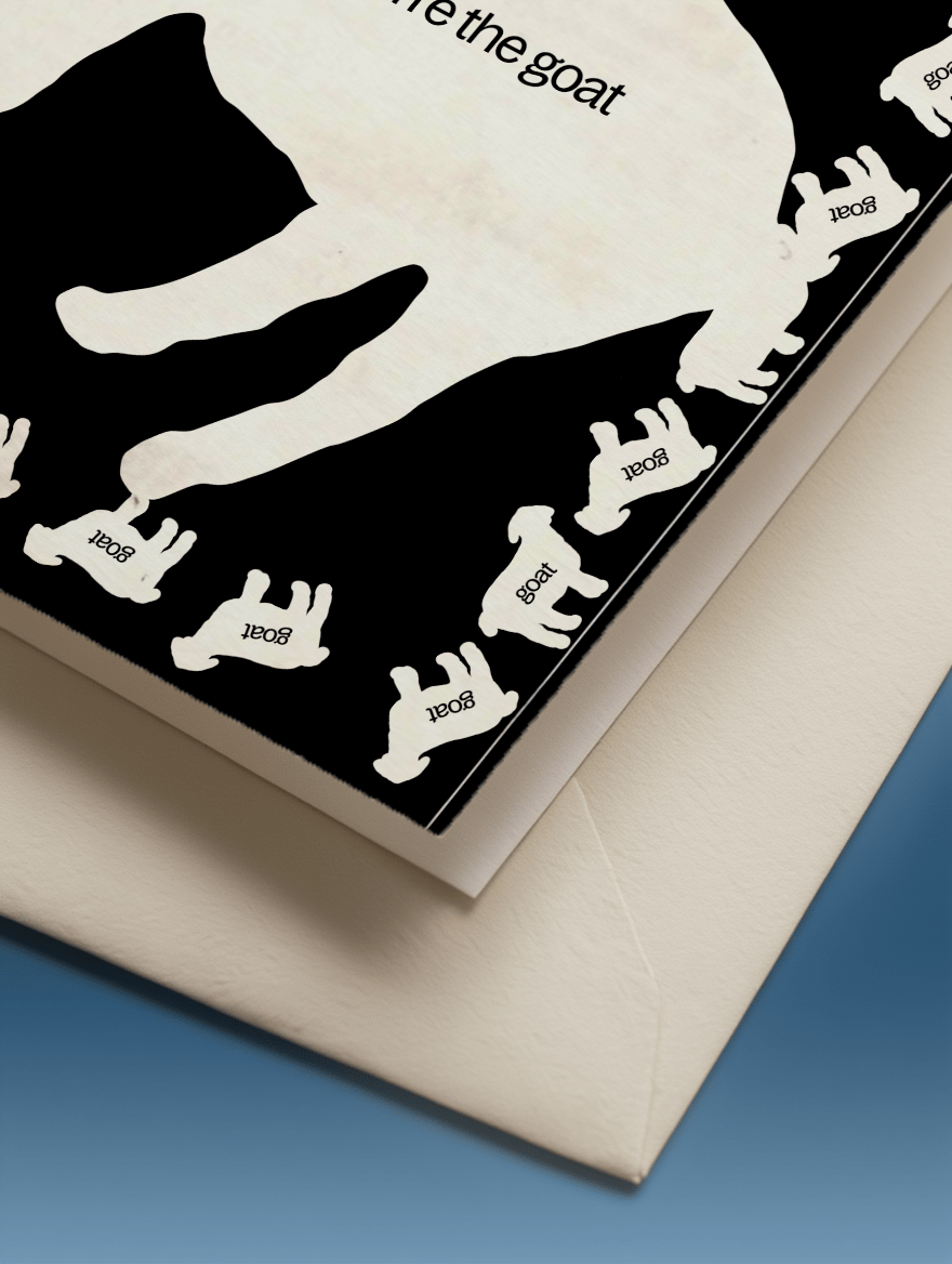You’re the GOAT Card mockup 3