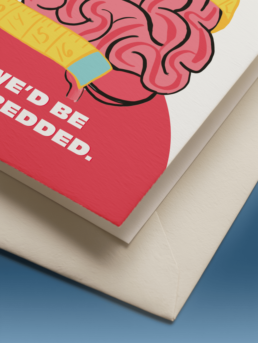 Overthinking Shredded Brain Card mockup 3