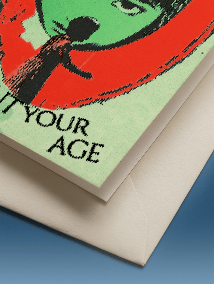 Live Laugh Lie About Your Age Card mockup 3