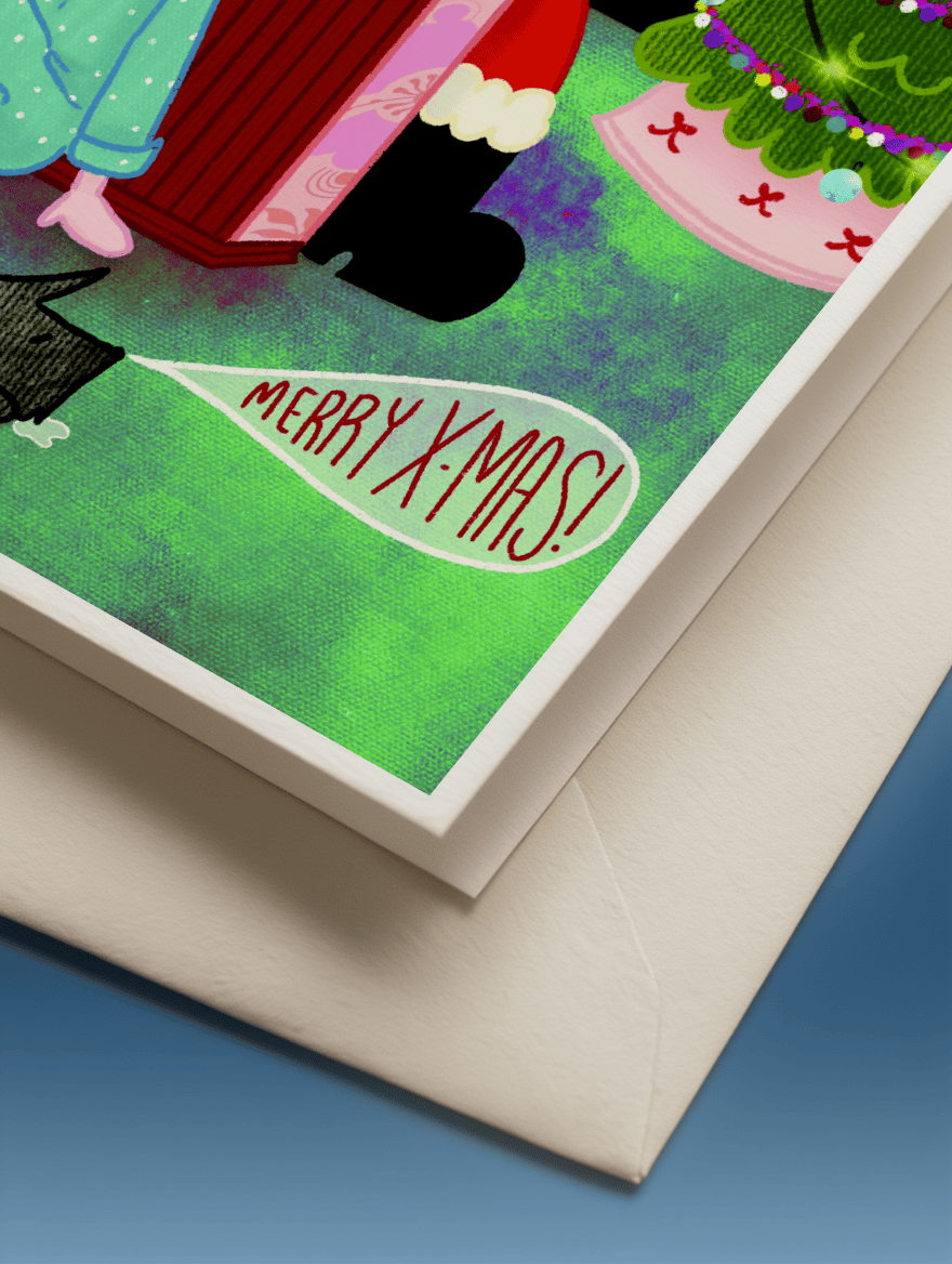 Snotty Merry Xmas Card mockup 2