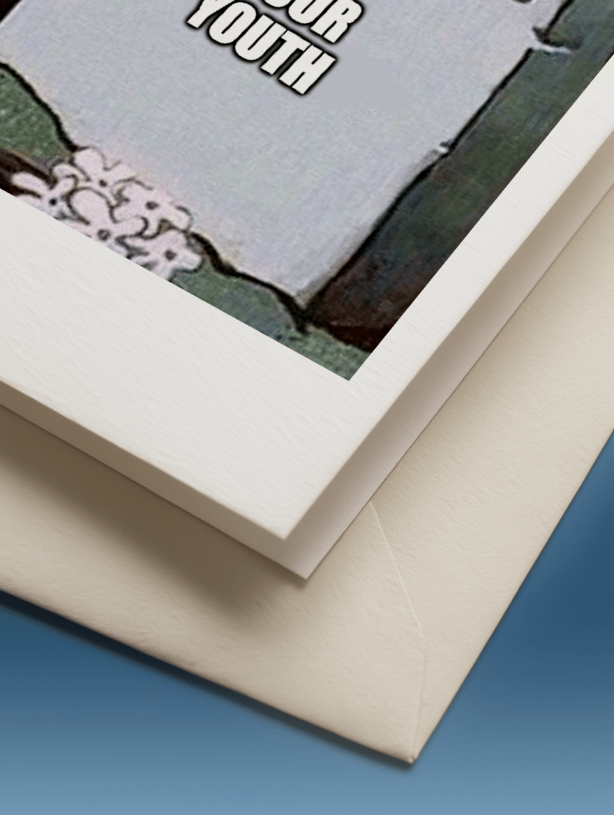 Here Lies Your Youth Birthday Card mockup 3