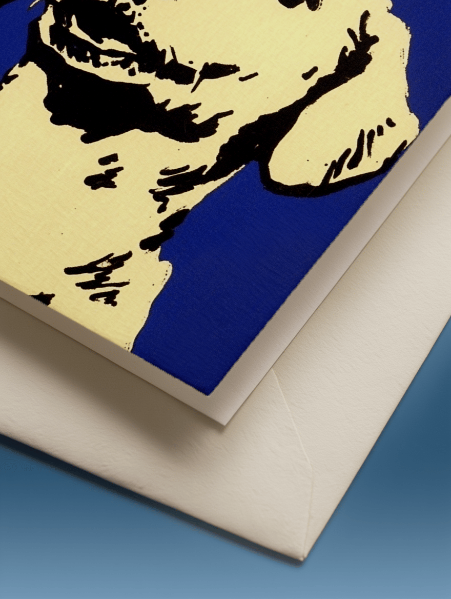 Party Hat Dog Birthday Card mockup 3