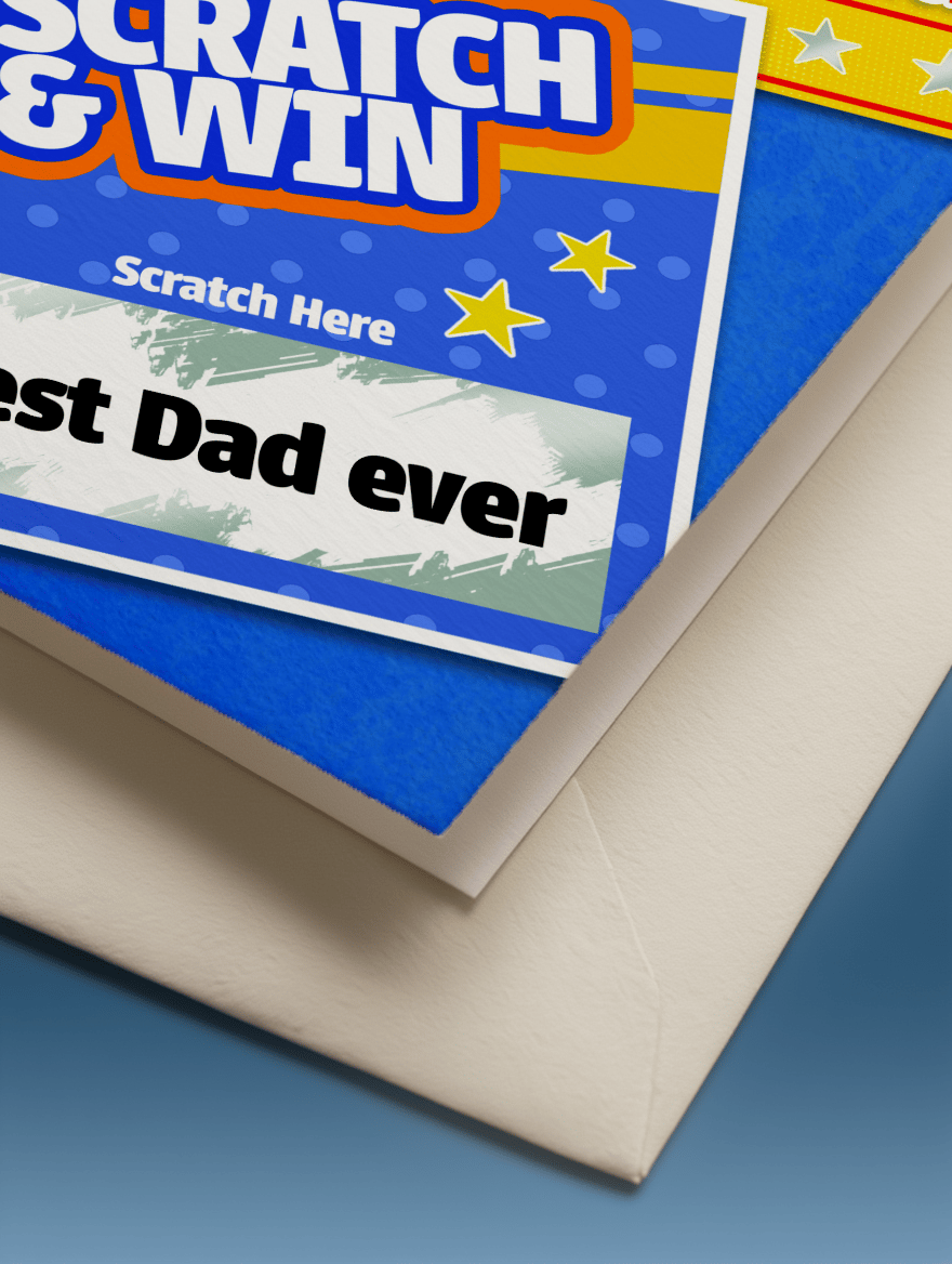 I Won the Dad Lotto Card mockup 3