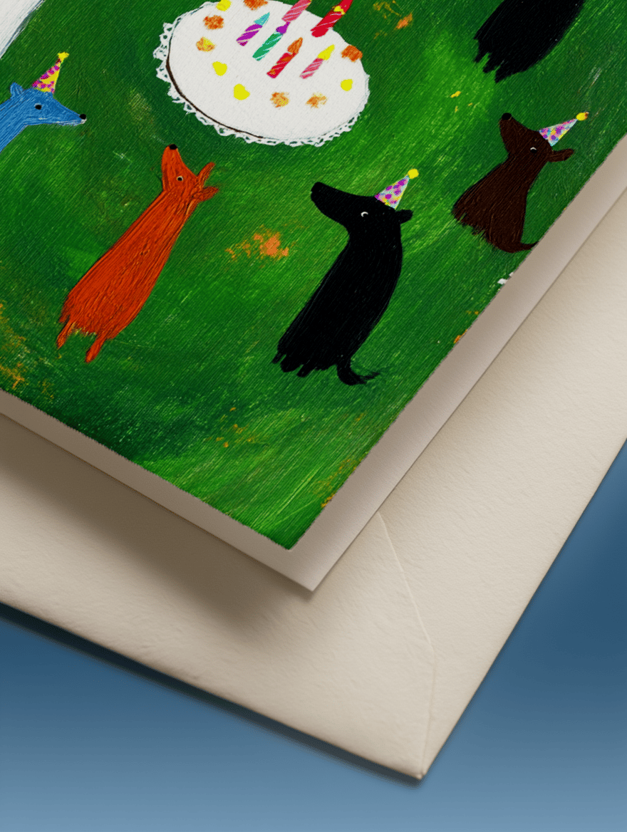 Party Animals Birthday Card mockup 2