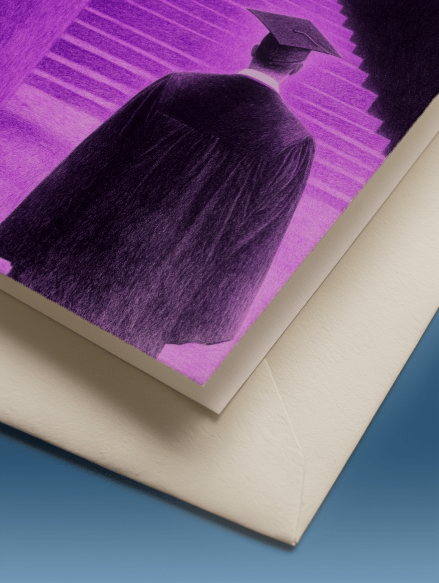 Step Into the Future Graduation Card mockup 3