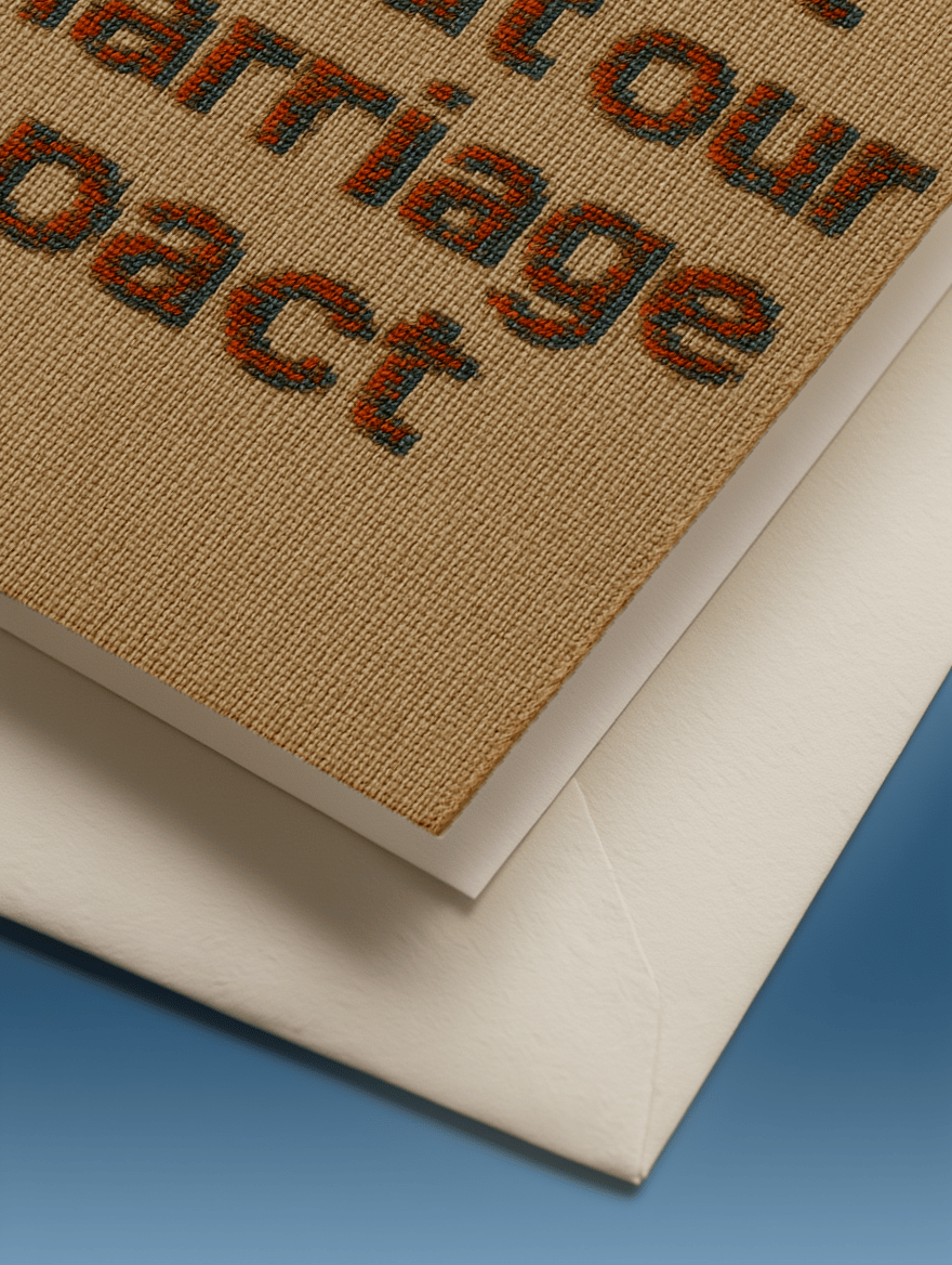 Don’t Forget Our Marriage Pact Card mockup 3