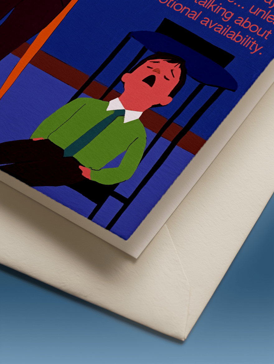 Emotionally Unavailable Dad Card mockup 3