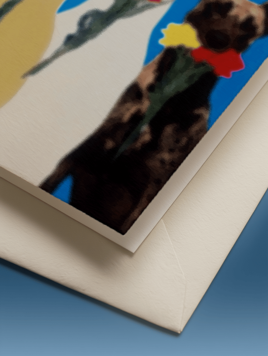 We Love You Dogs Card mockup 3