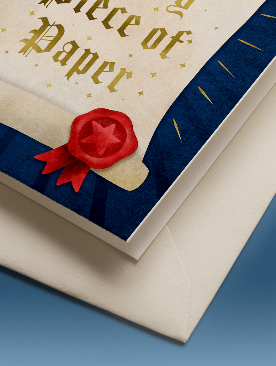 Fancy Piece of Paper Graduation Card mockup 3