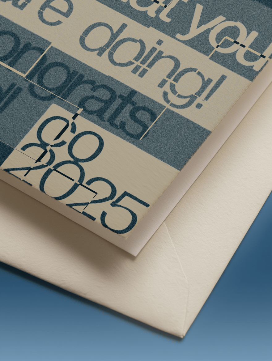 Go Forth and Pretend Graduation Card mockup 3