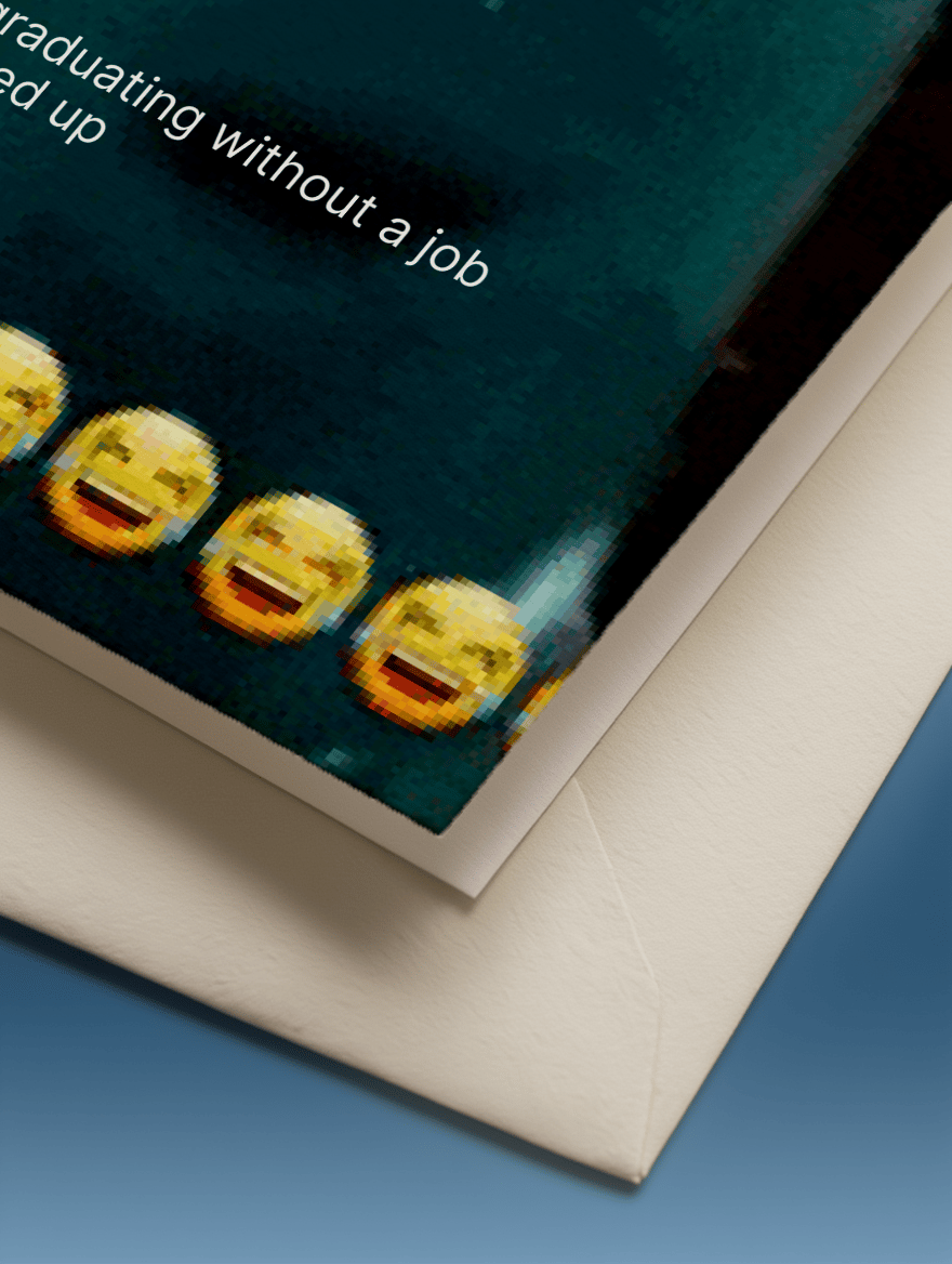 Graduating Without a Job Lined Up Card mockup 3