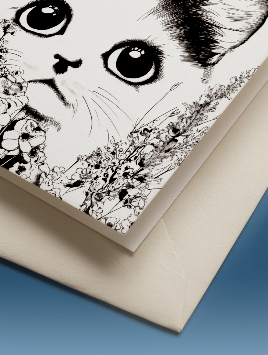 You Are Dead to Me Cat Card mockup 3