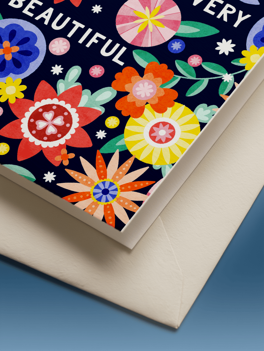 So Very Beautiful Mom Card mockup 3