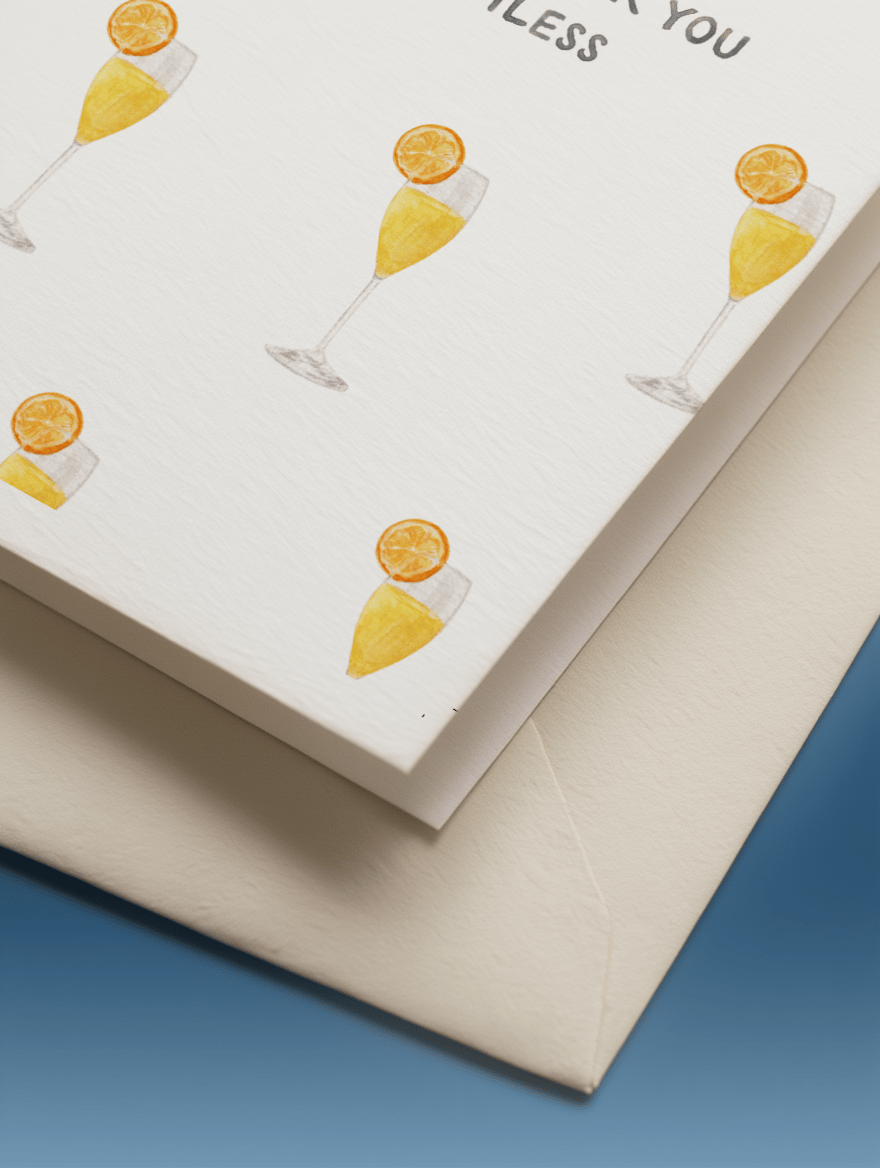 Bottomless Love Mom Card mockup 3