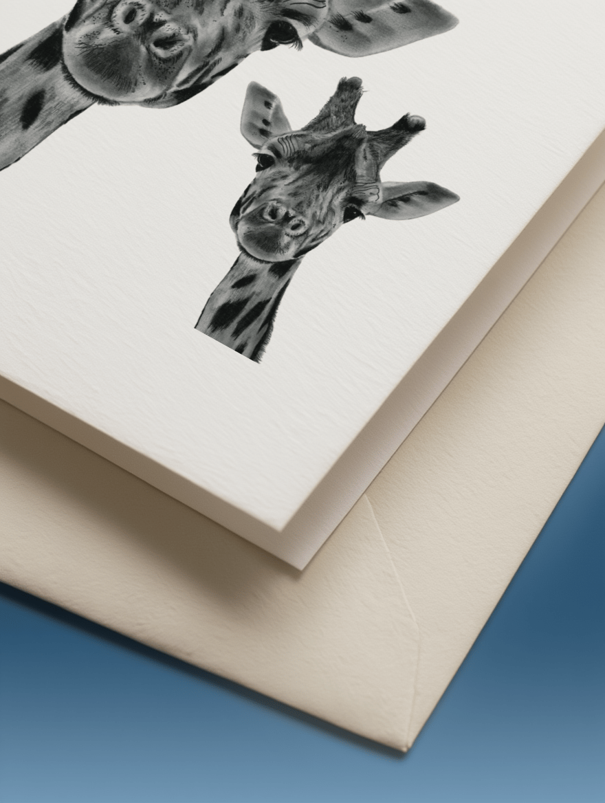 Giraffe Mother’s Day Card mockup 3