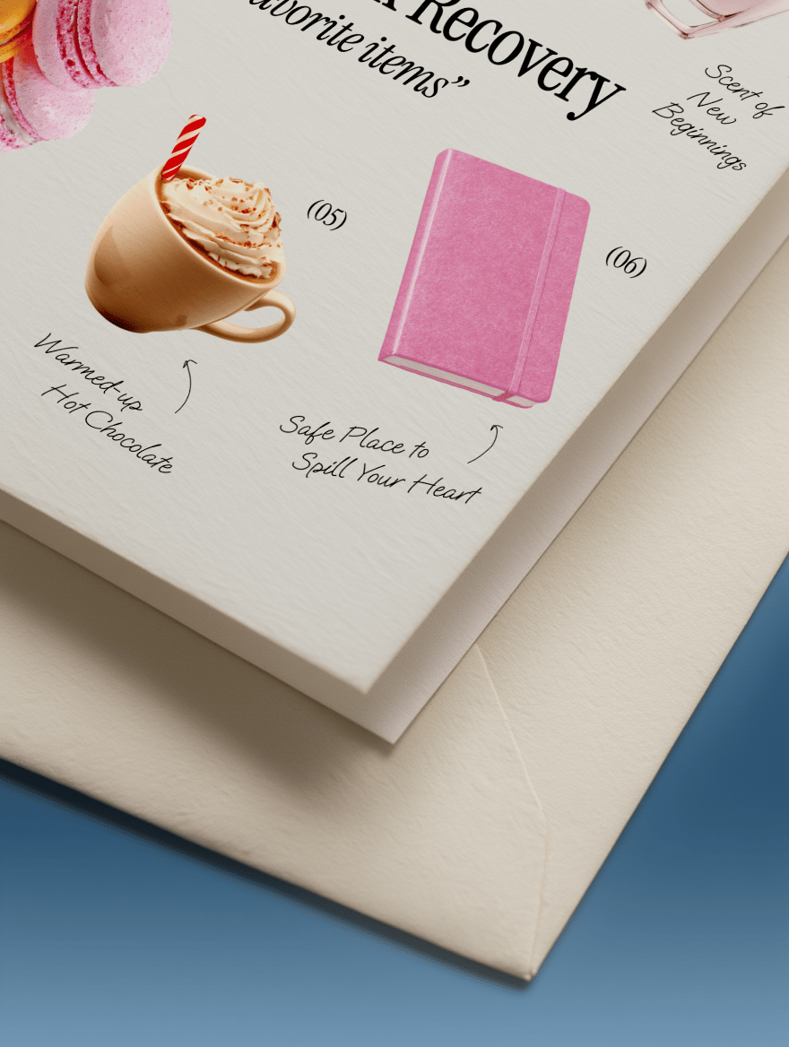 Heartbreak Recovery Card mockup 3