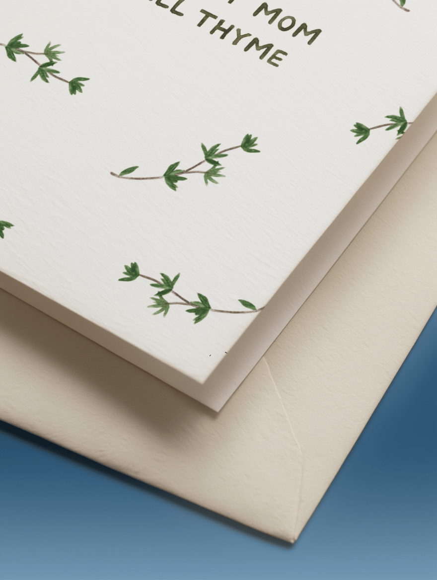 Greatest Mom of All Thyme Card mockup 3