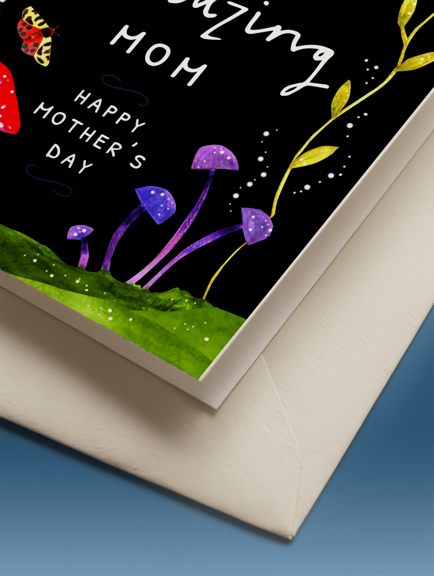 Magical and Amazing Mom Card mockup 3