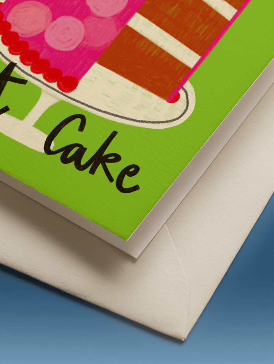 Eat Cake Birthday Card mockup 3