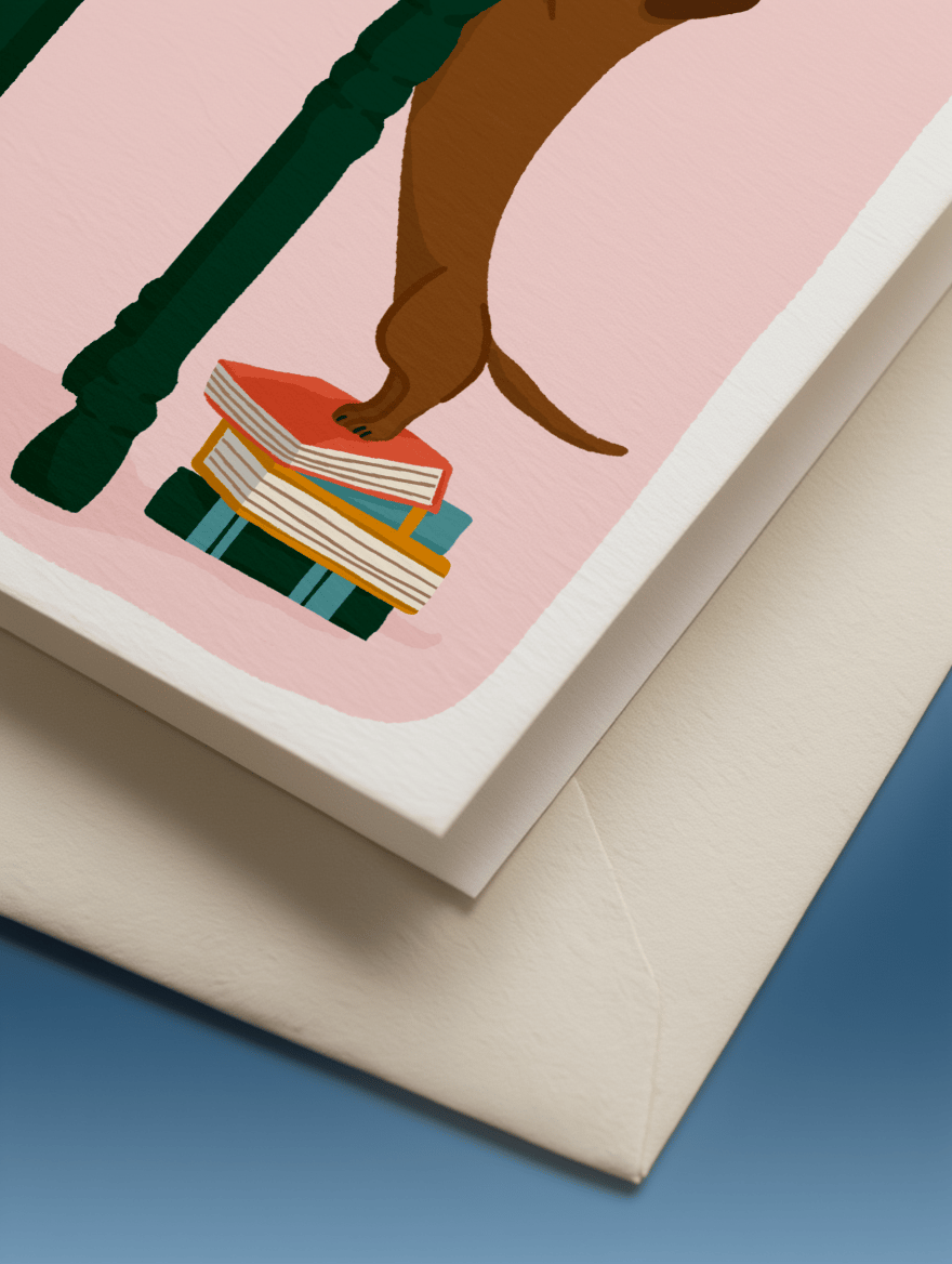 Dachshund Birthday Card mockup 3