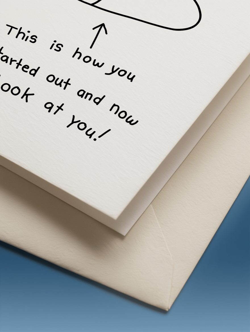 How You Started Birthday Card mockup 3