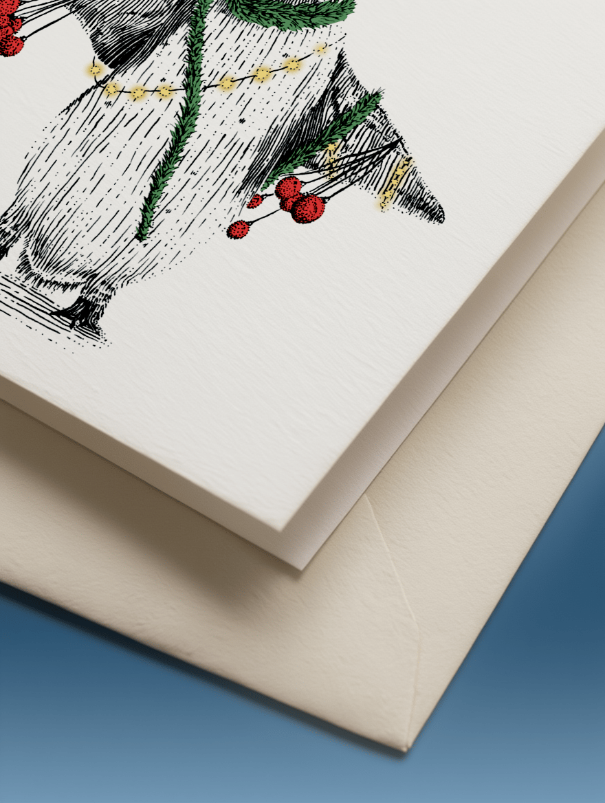 Holiday Penguin mockup 3