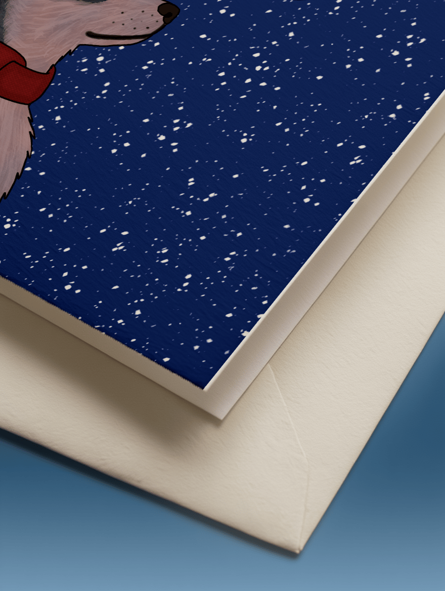 Happy Holidays Dog mockup 3