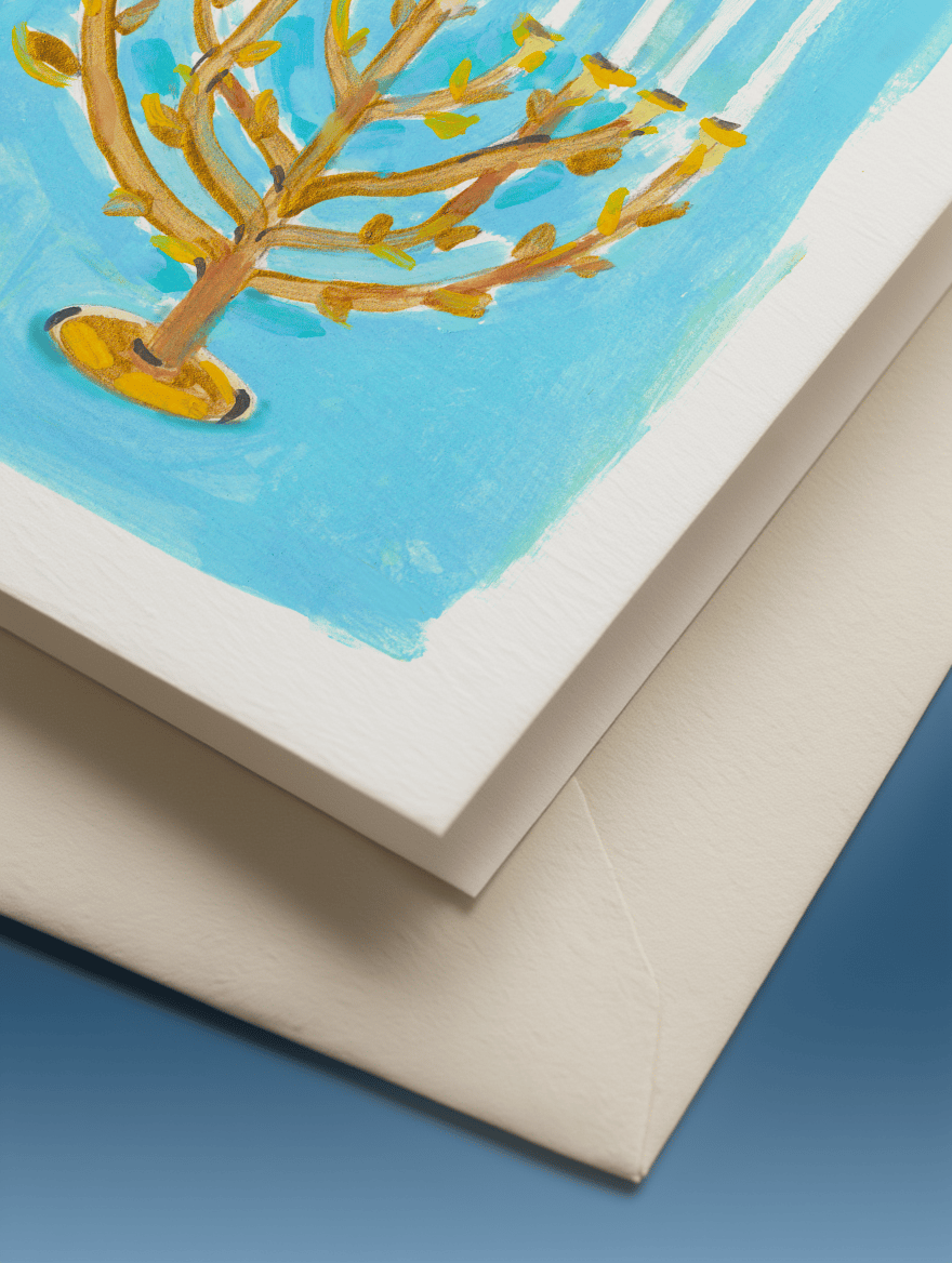 Happy Hanukkah Branch Menorah mockup 3