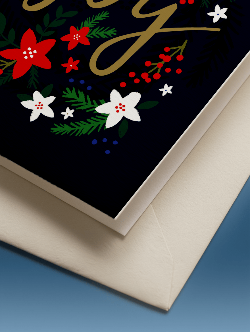Joyful Floral Wreath mockup 3